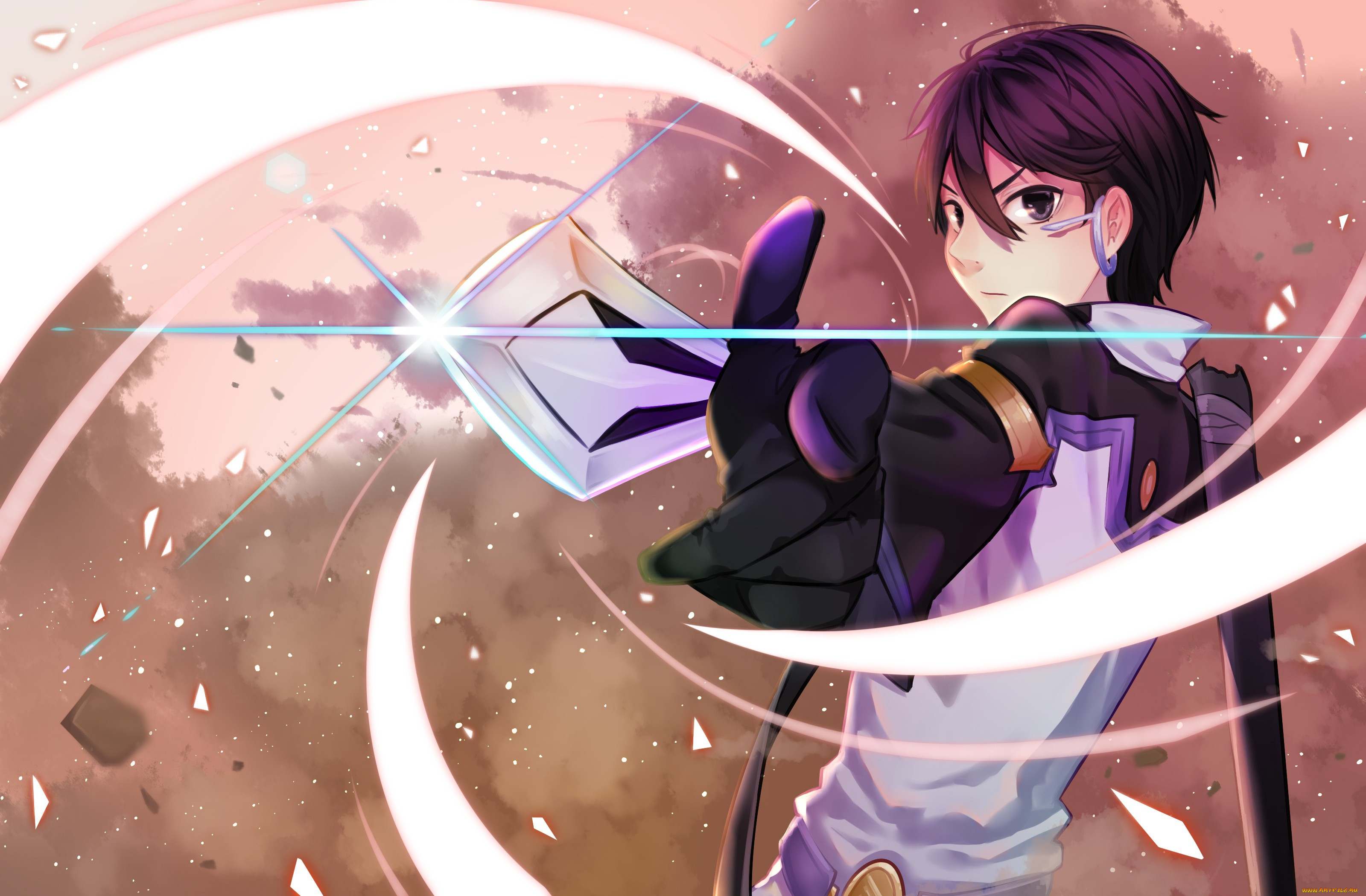 аниме, sword art online, kirito